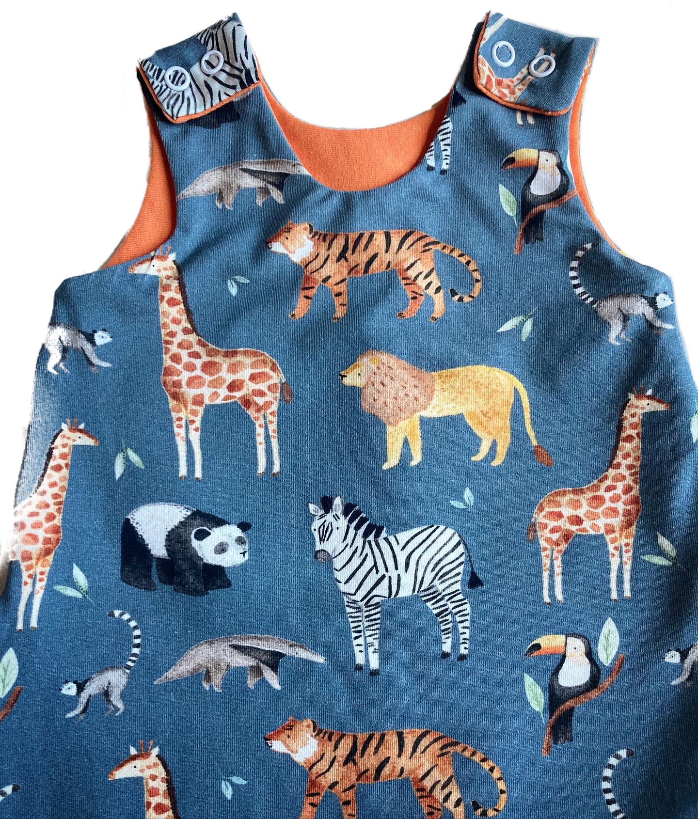 Safari on Blue Haze Romper