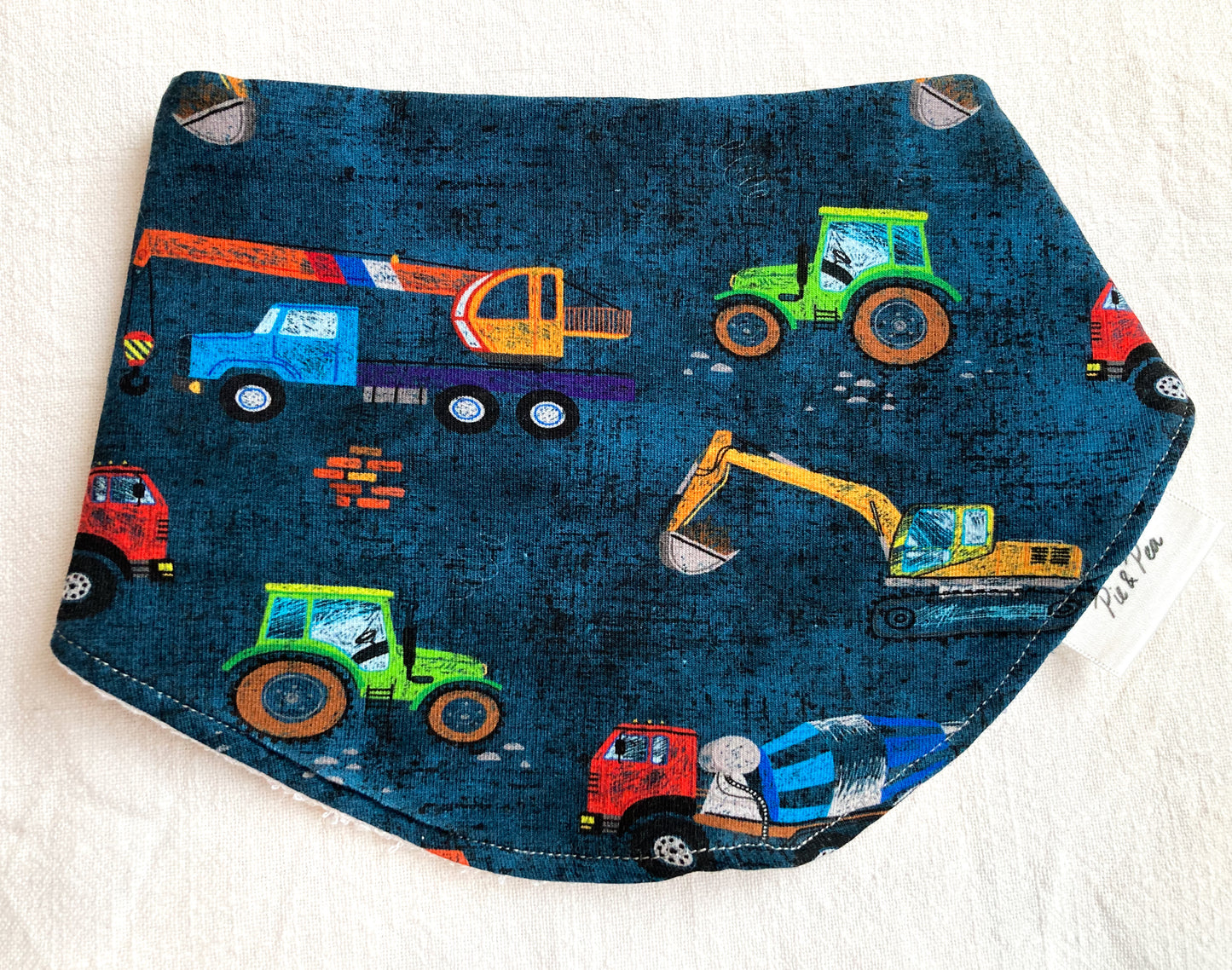 Trucks and Diggers Dribble Bib