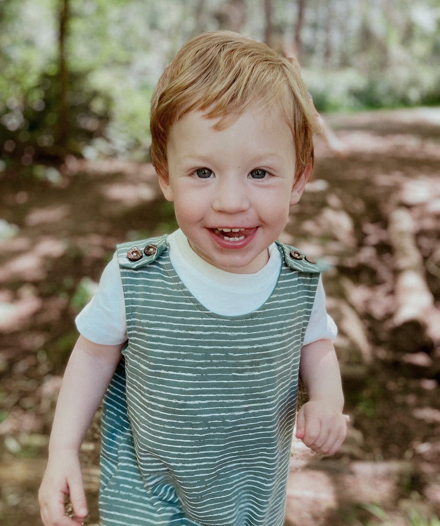 Green Stripe Shortie romper