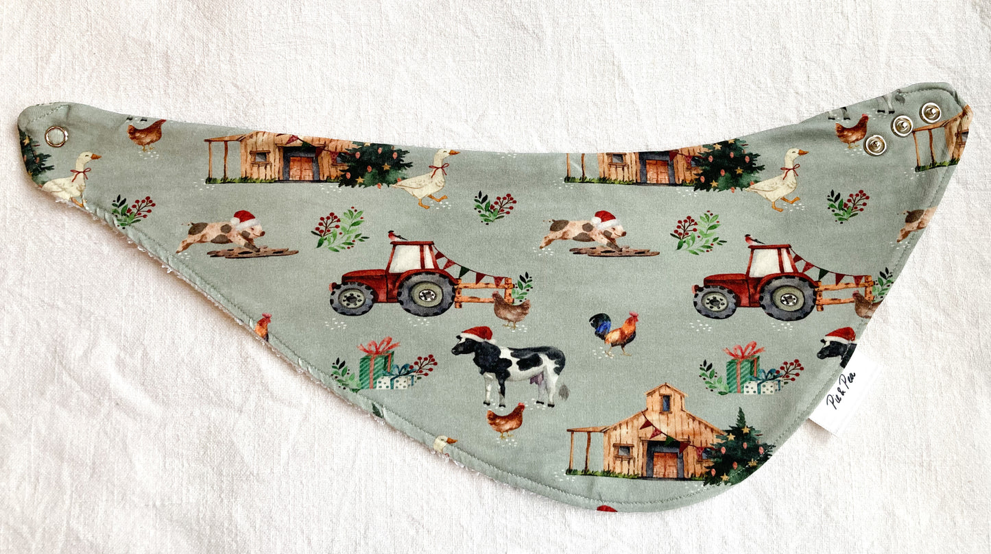 Christmas on the Farm Dribble Bib