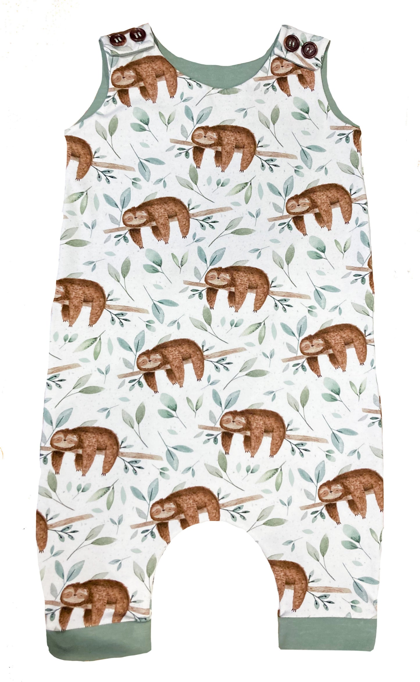 Sleepy sloth lightweight Shortie romper