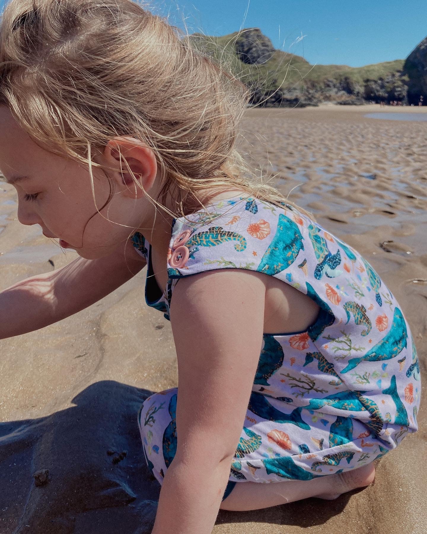 The Narwhal and the Turtle Shortie romper