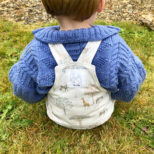 Safari on White dungarees