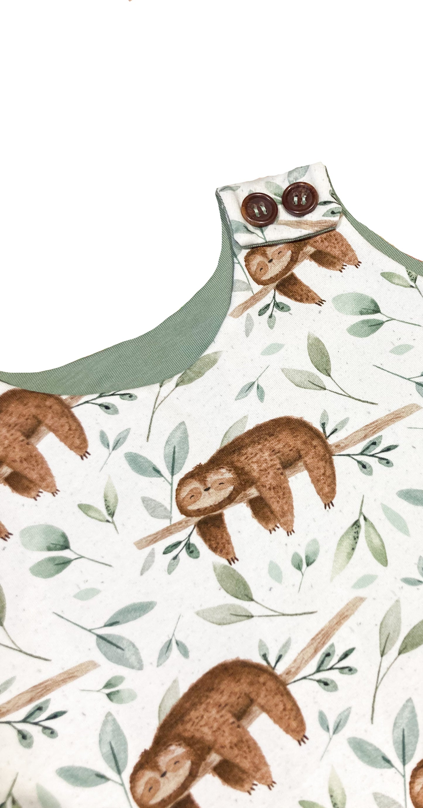 Sleepy sloth lightweight Shortie romper