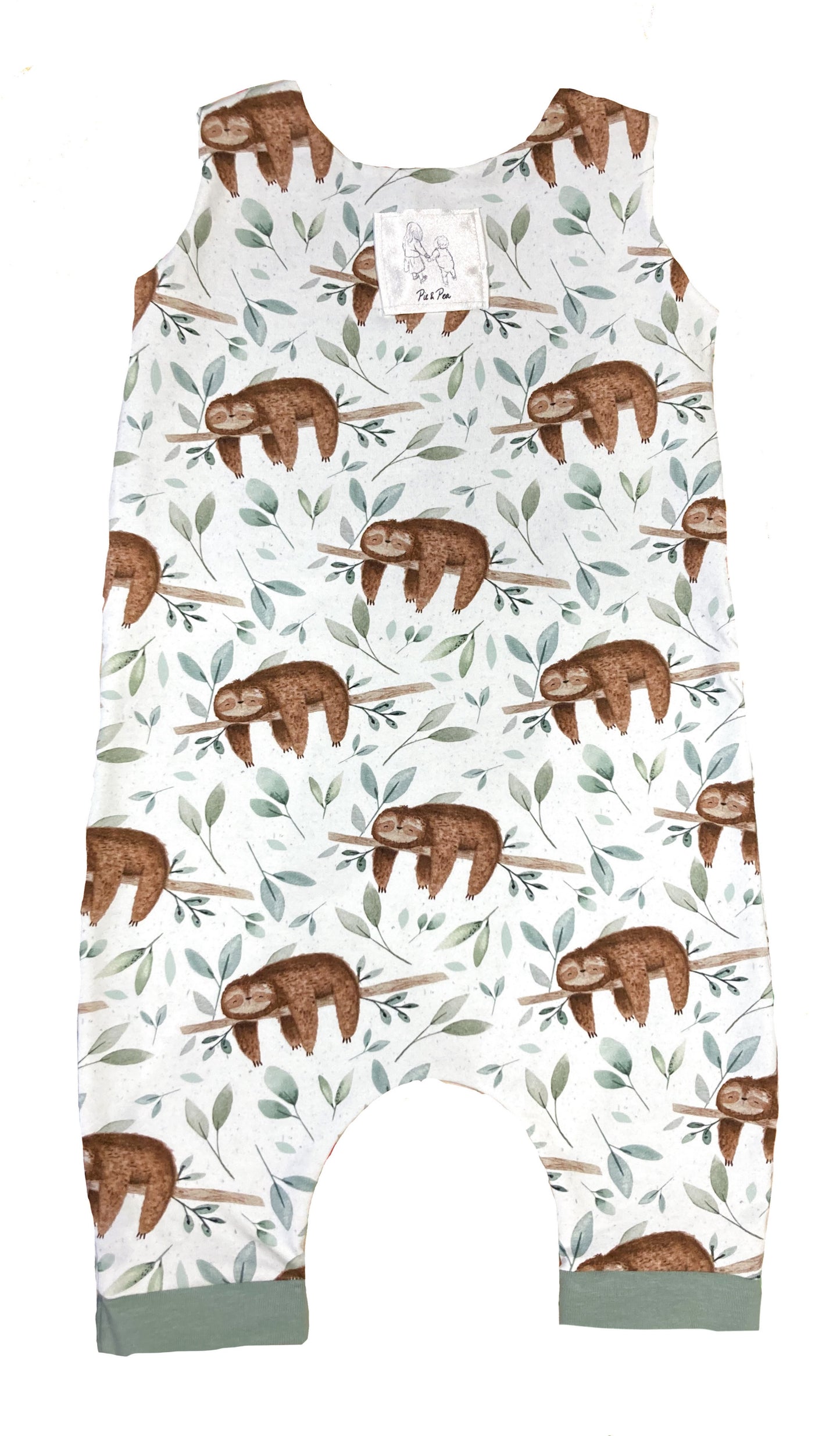 Sleepy sloth lightweight Shortie romper