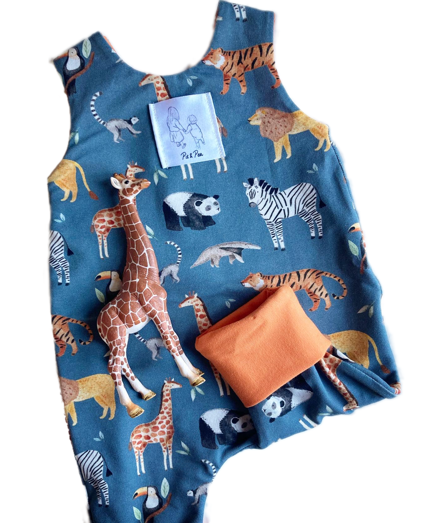 Safari on Blue Haze Romper