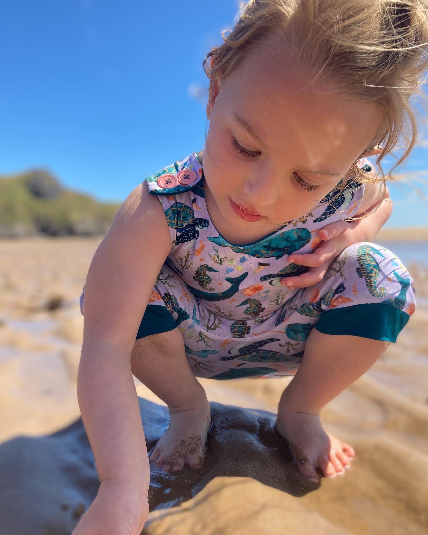 The Narwhal and the Turtle Shortie romper